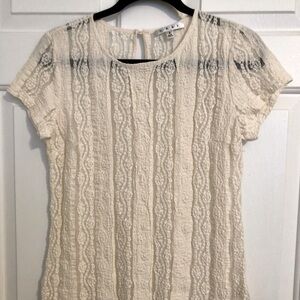 CAbi Stretch Lace Top S